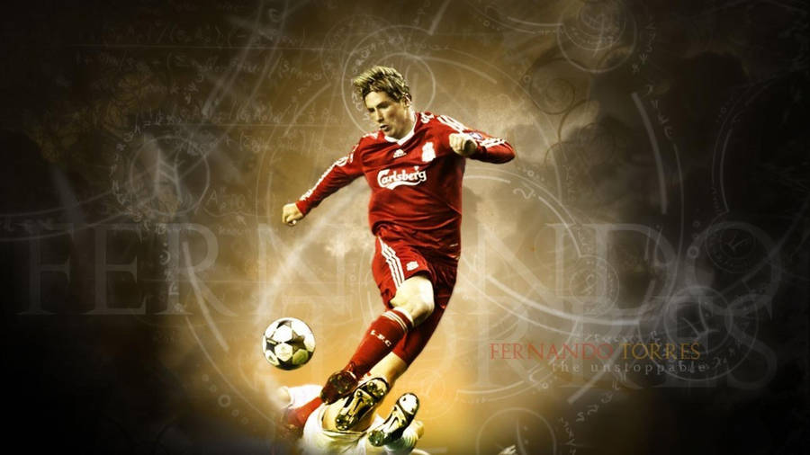 Striking Pose Of Fernando Torres Wallpaper