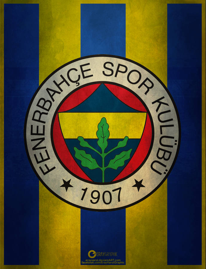 Striped Fenerbahce Phone Wallpaper