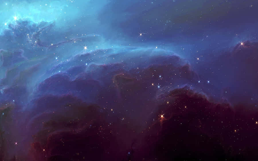Stunning Colors Come To Life In This Vibrant Space Nebula Wallpaper