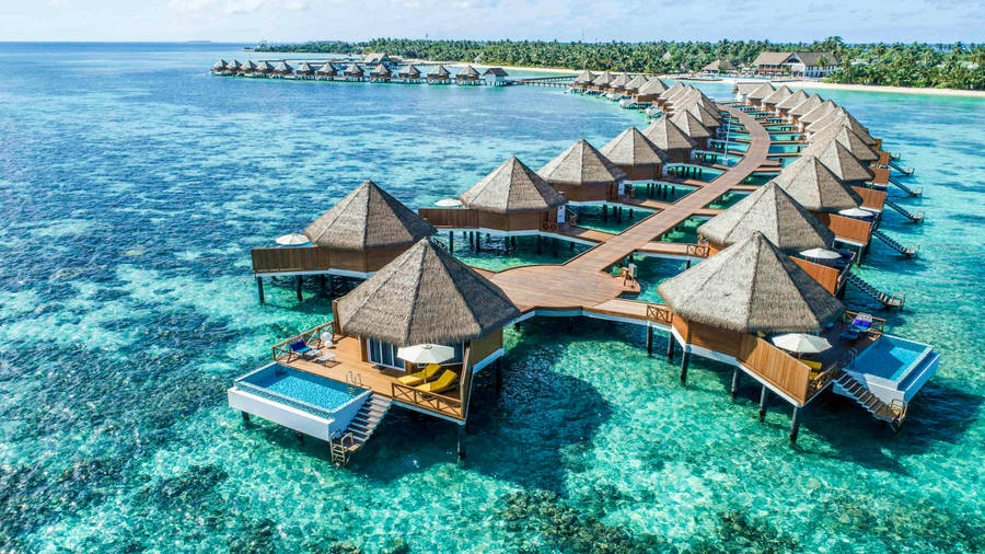 Stunning Luxury Villas In The Majestic Maldives Wallpaper