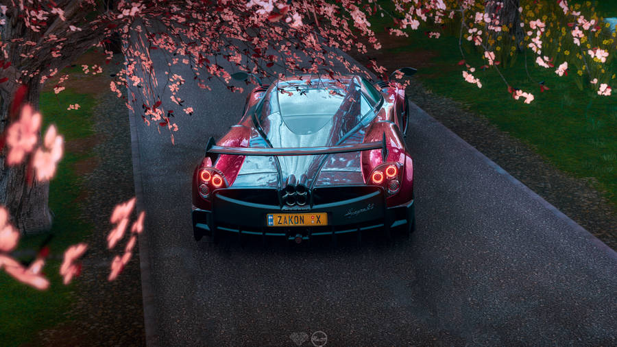 Stunning Pagani Zonda Racing In Forza Horizon 4 4k Wallpaper