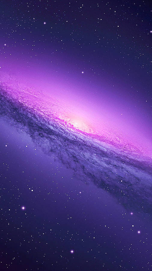 Stunning Purple Spiral Galaxy And Stars Iphone Wallpaper