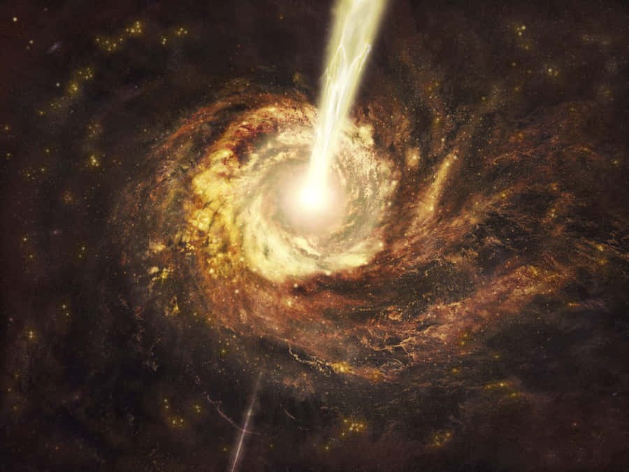 Stunning Quasar In Deep Space Wallpaper