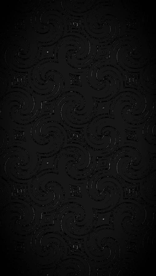 Stunning Total Black Abstract Pattern Wallpaper