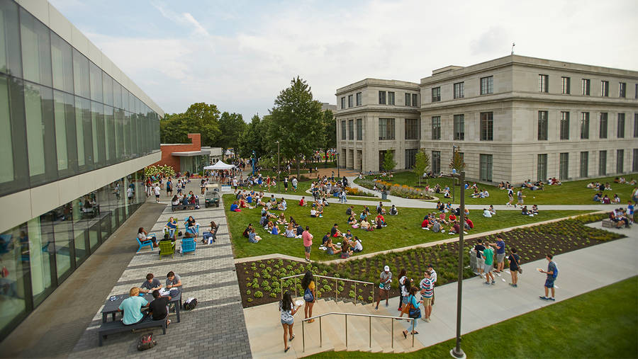 Stunning View Of Case Western Reserve University Quad Wallpaper