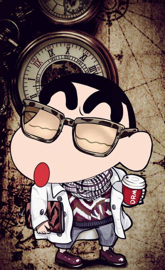 Stylish Fashion Of Shin Chan Iphone Wallpaper