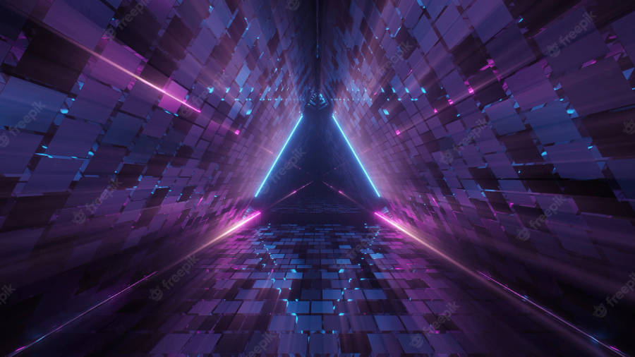 Stylish Futuristic Corridor Wallpaper