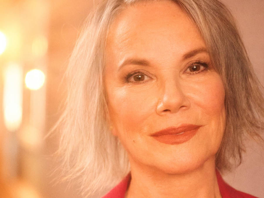 Stylish Gray-haired Barbara Hershey Wallpaper