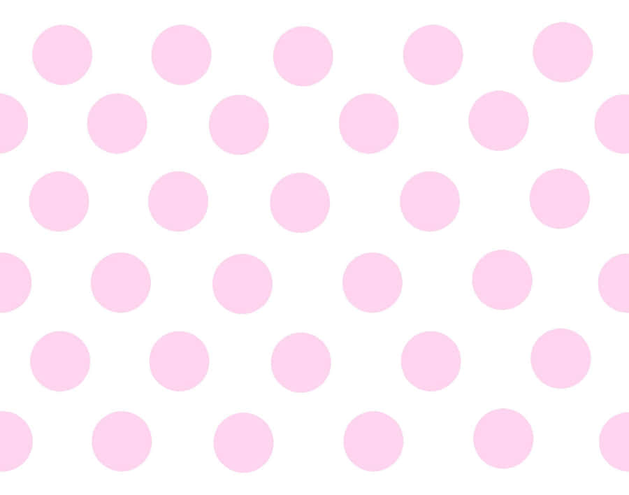 Stylish Pink And White Polka Dot Pattern Wallpaper