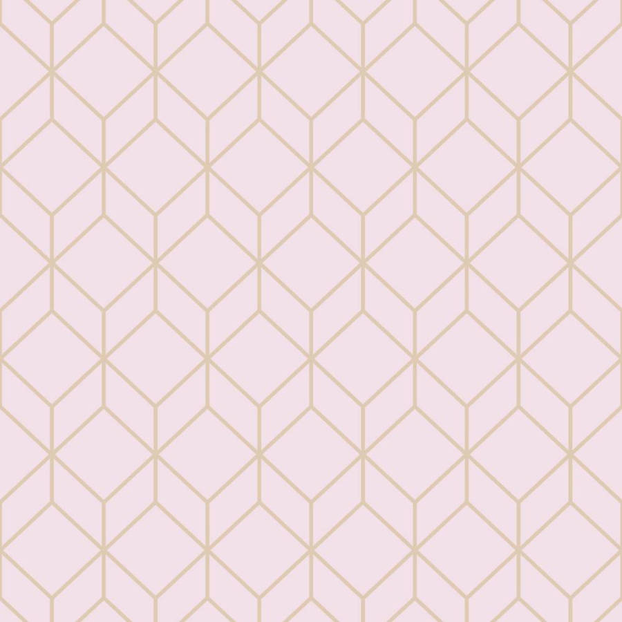 Stylish Rose Gold Graham Brown Myrtle Geo Wallpaper Wallpaper