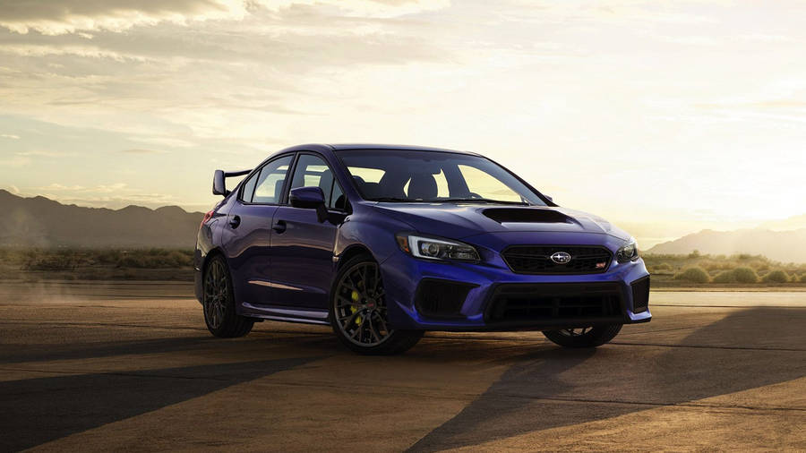 Subaru Wrx Sti Purple Blue Wallpaper