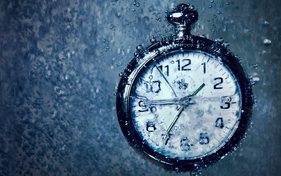 Submerged Dark Pocket Watch Time Wallpaper