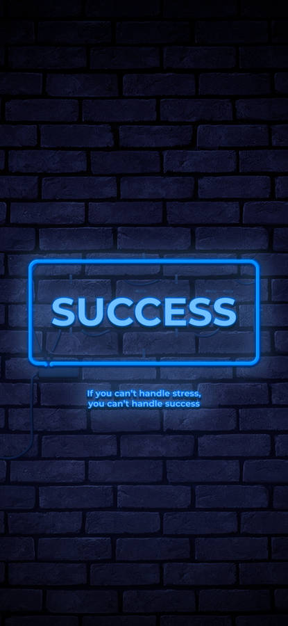 Success Quote Neon Phone Wallpaper