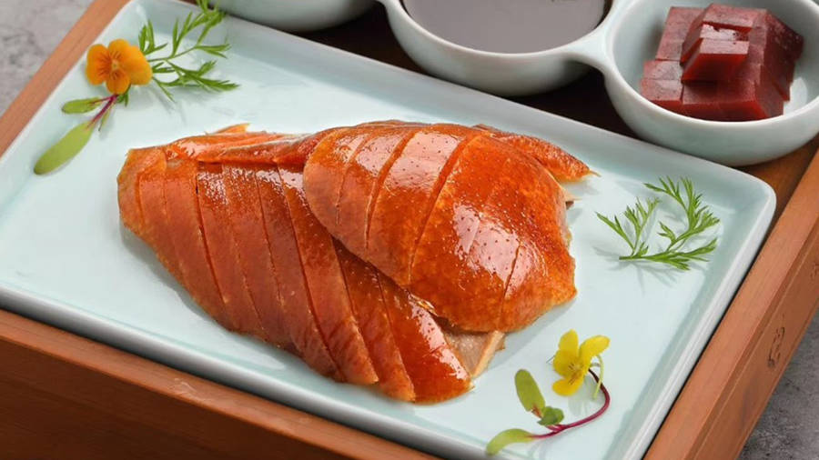 Succulent Slices Of Roasted Peking Duck Wallpaper