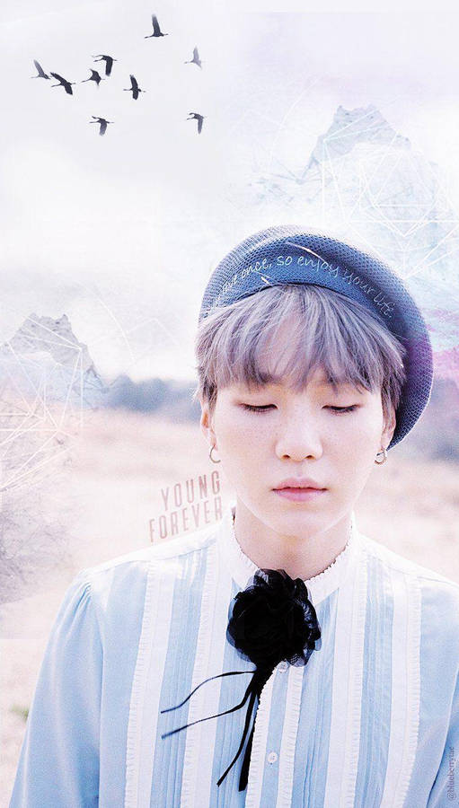 Suga Bts Purple Pastel Hair Wallpaper