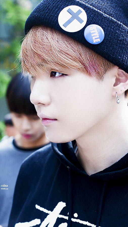 Suga Bts With Beanie Wallpaper