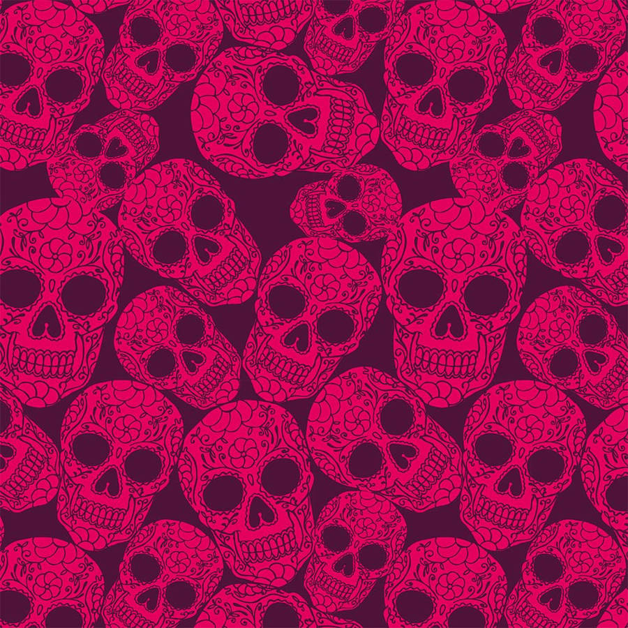 Sugar Skulls Pink Aesthetic Wallpaper