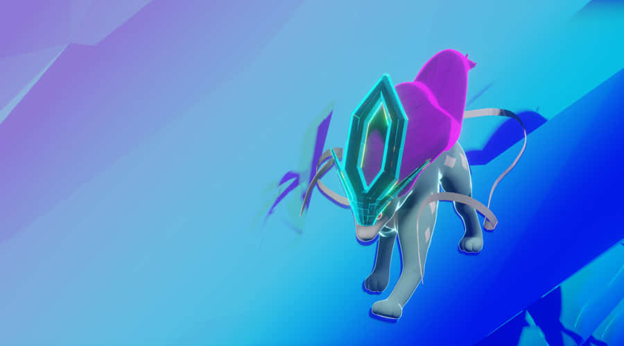 Suicune Cerulean Blue Crest Wallpaper