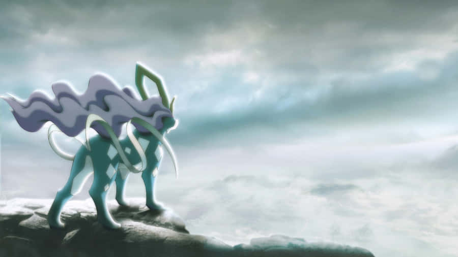 Suicune On Mountain Wallpaper