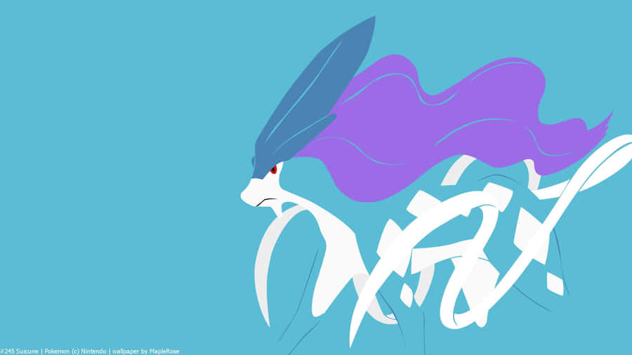 Suicune Solid Color Art Wallpaper