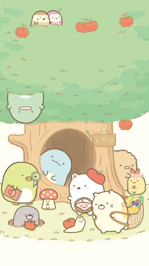 Sumikko Gurashi Under The Apple Tree Wallpaper