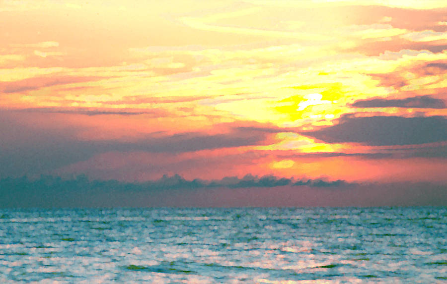 Summer Aesthetic Beach Sunset Focus Shot Wallpaper