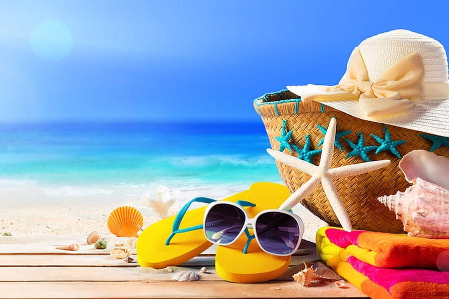 Summer Beach Vacation Bag Wallpaper