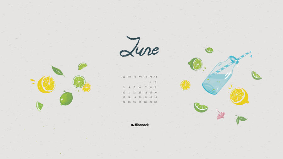 Summer Lemonade June Calendar Wallpaper