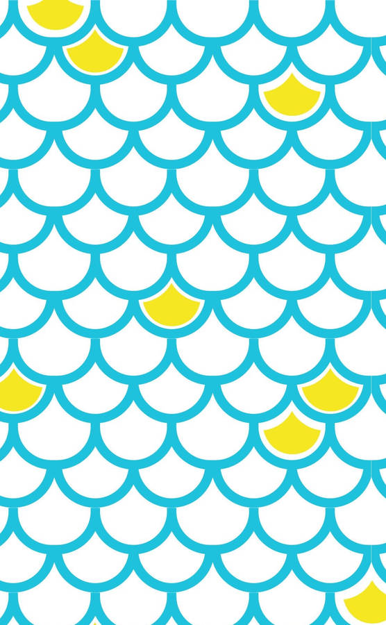 Summer Phone Yellow And Blue Scales Pattern Wallpaper