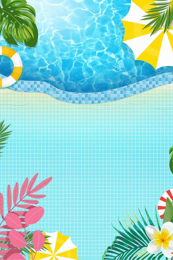 Summer Pool Party Invitation Background Wallpaper