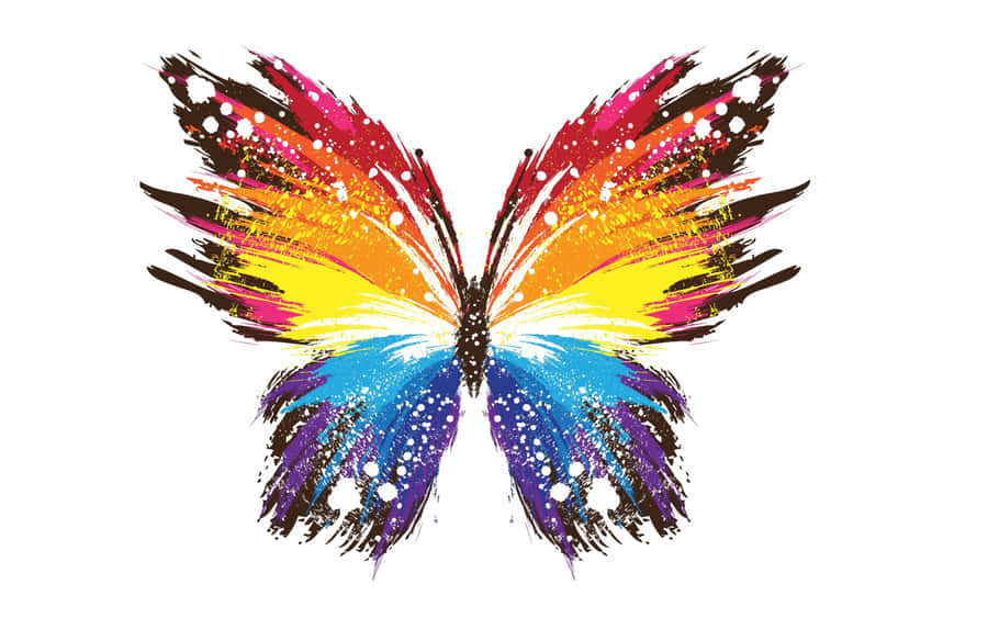 Summer Vibes: Enjoy The Beauty Of Butterflies On Your Laptop Wallpaper