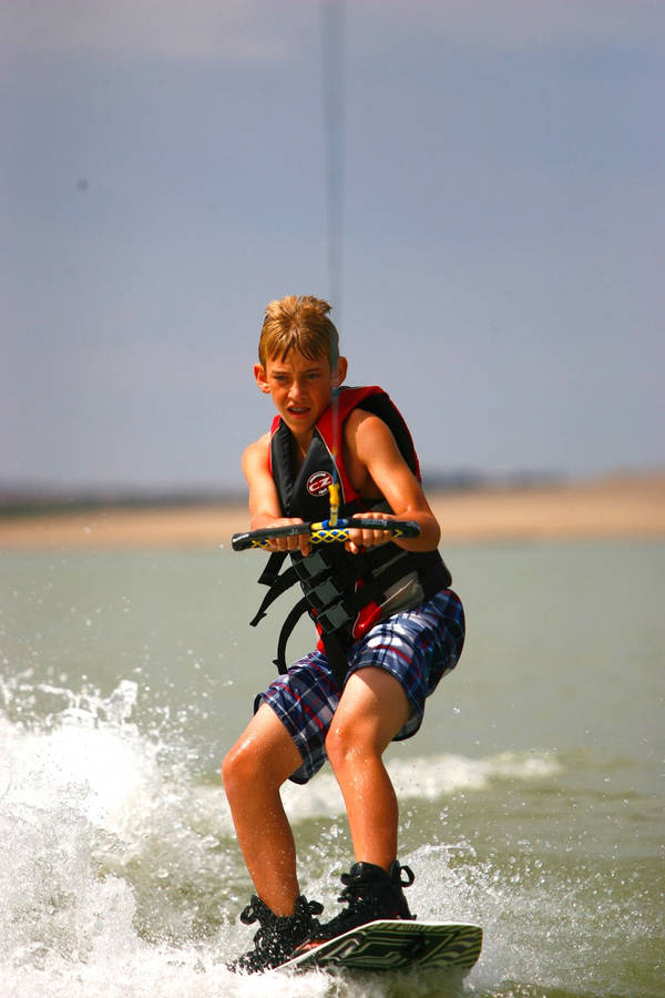 Summer Water Activity Beach Wakeboarding Wallpaper