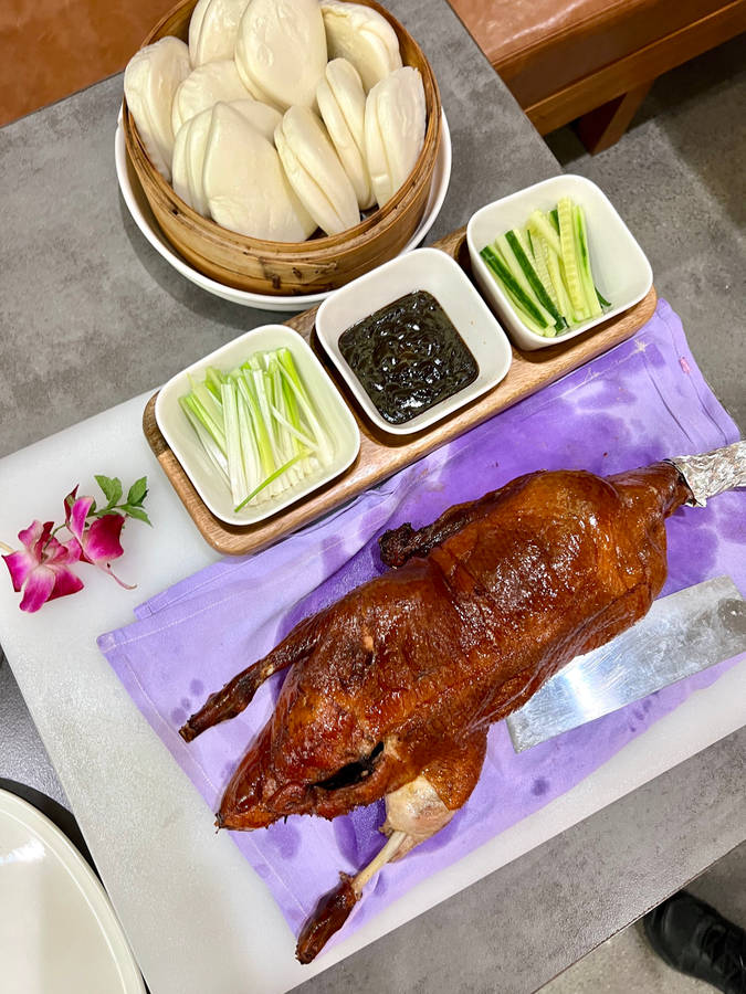 Sumptuous Peking Duck Roasting To Perfection Wallpaper