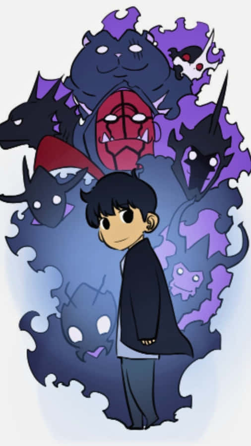 Sung Jinwoo And Goofy Shadows Wallpaper