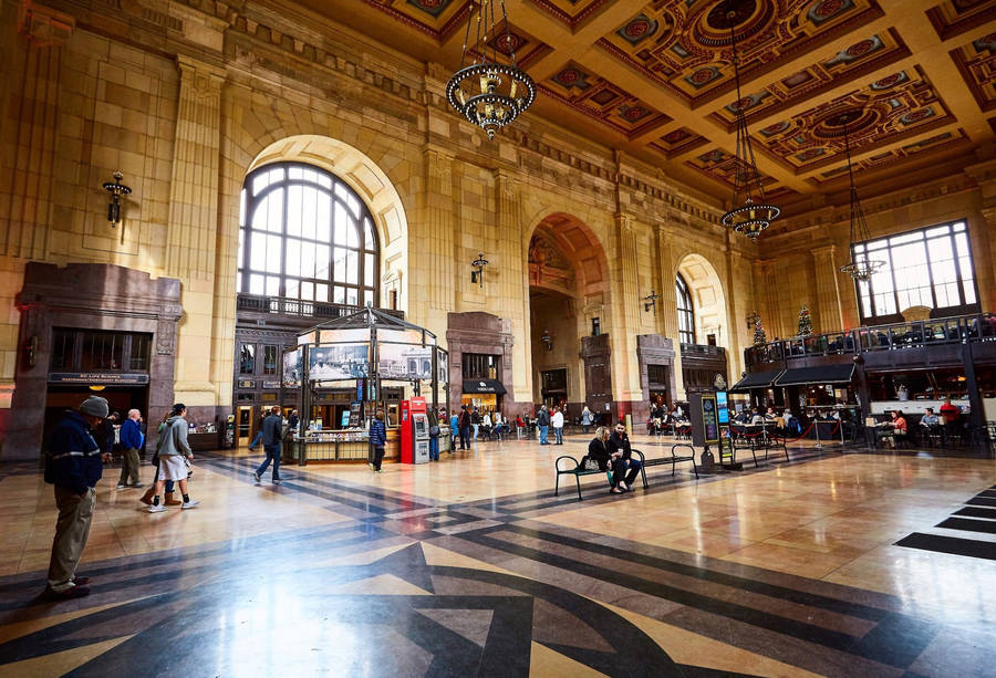 Sunlight Filtering Into Union Station Wallpaper