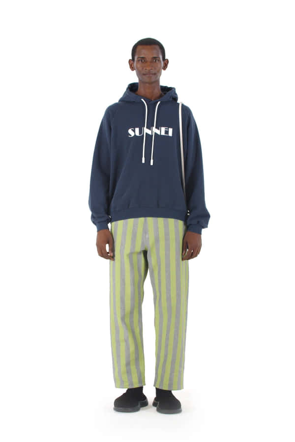 Sunnei Blue Hoodie With Logo Wallpaper