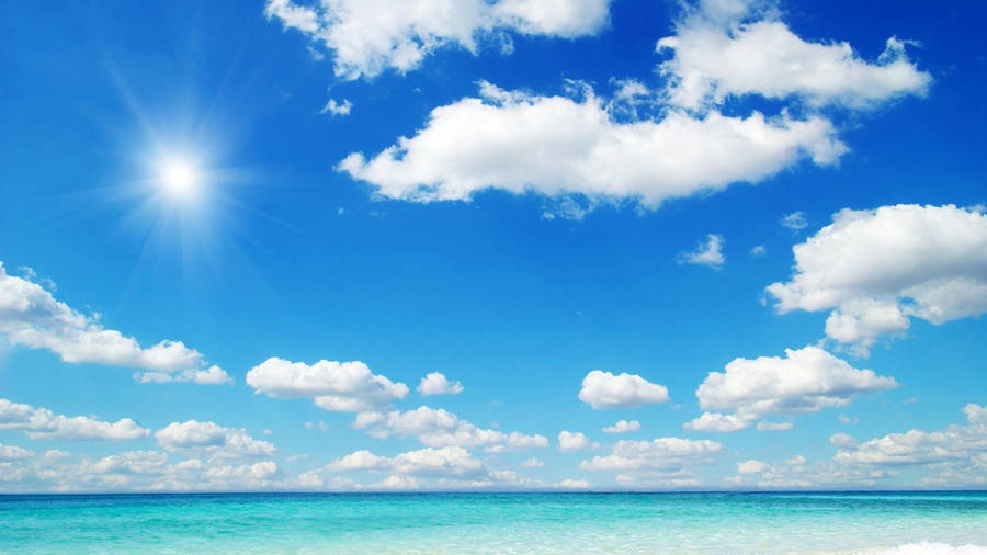 Sunny Sky View Wallpaper