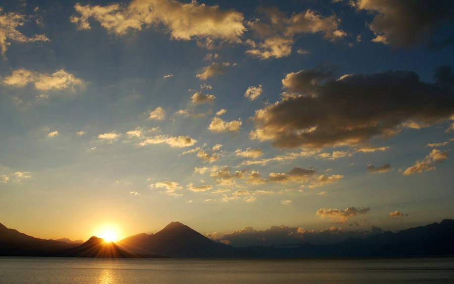 Sunset At Guatemala Wallpaper