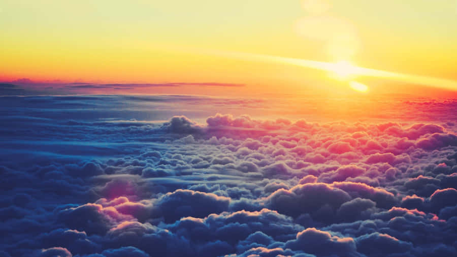 Sunset Cloud Yellow Sky Wallpaper