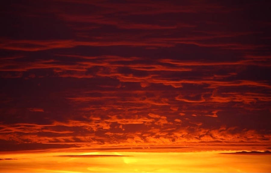 Sunset Dark Orange Sky Wallpaper