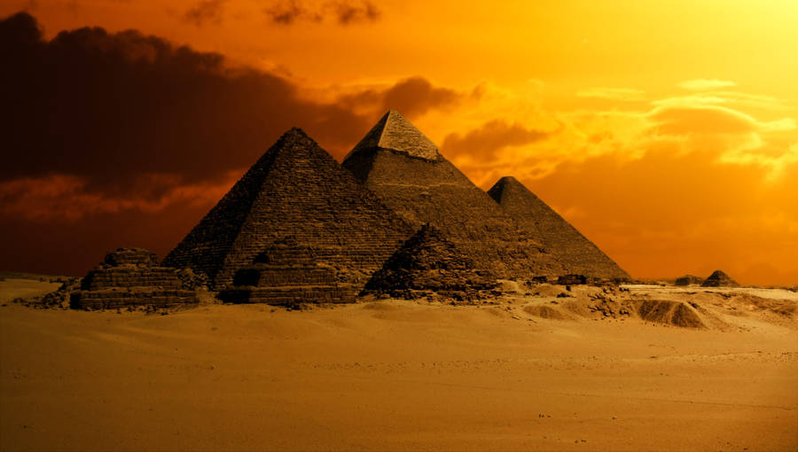 Sunset Egyptian Pyramids Wallpaper