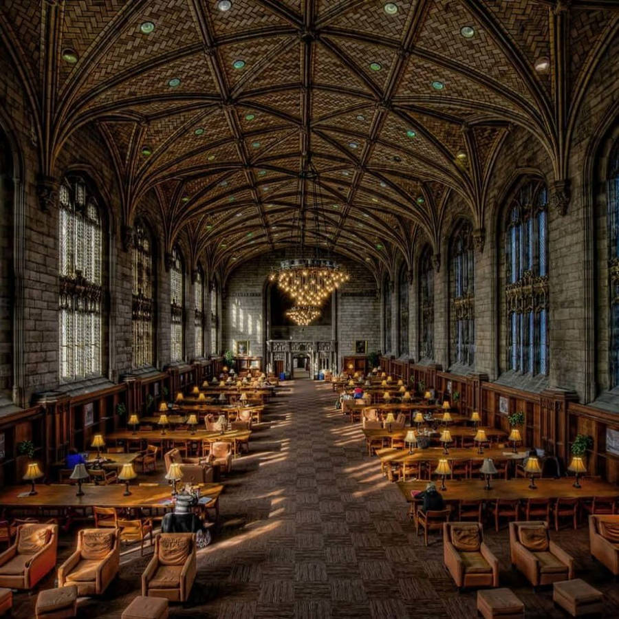 Sunset Over The University Of Chicago Campus Wallpaper