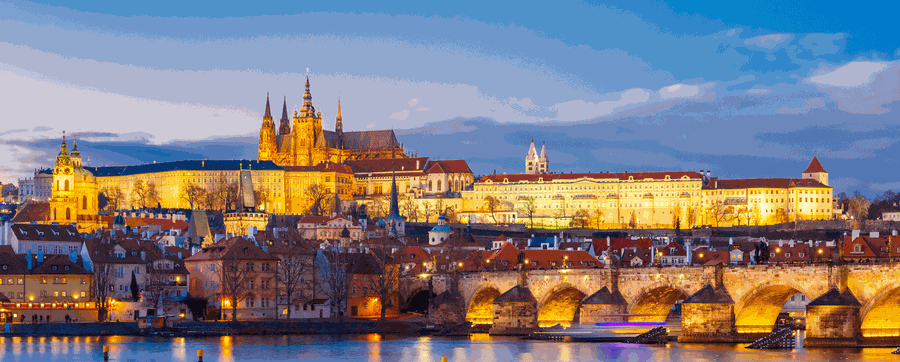 Sunset Prague Castle Wallpaper