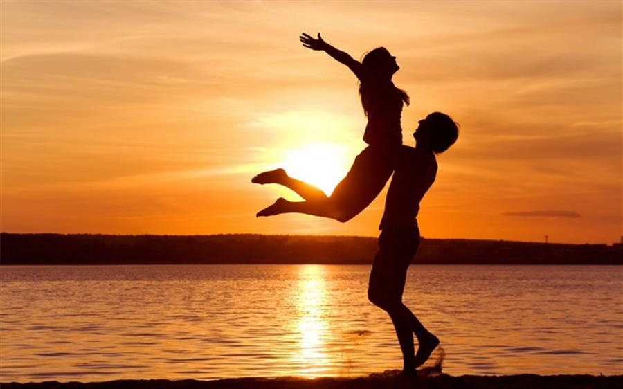 Sunset Romantic Love Wallpaper