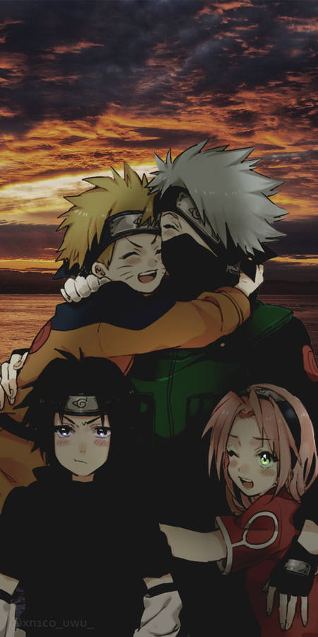 Sunset Team 7 Naruto Iphone Wallpaper