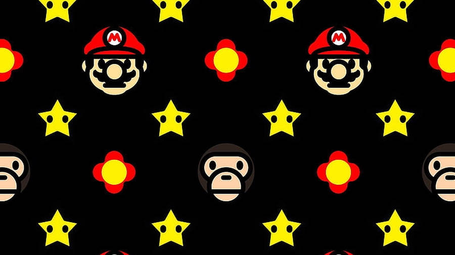 Super Mario Bape Logo Wallpaper