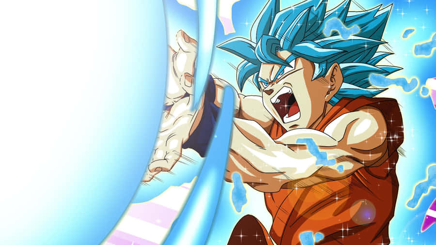 Super Saiyan Blue Goku Power Up Wallpaper