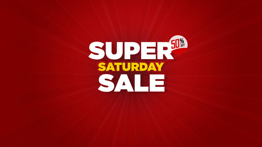 Super Saturday Sale Maroon Background Wallpaper