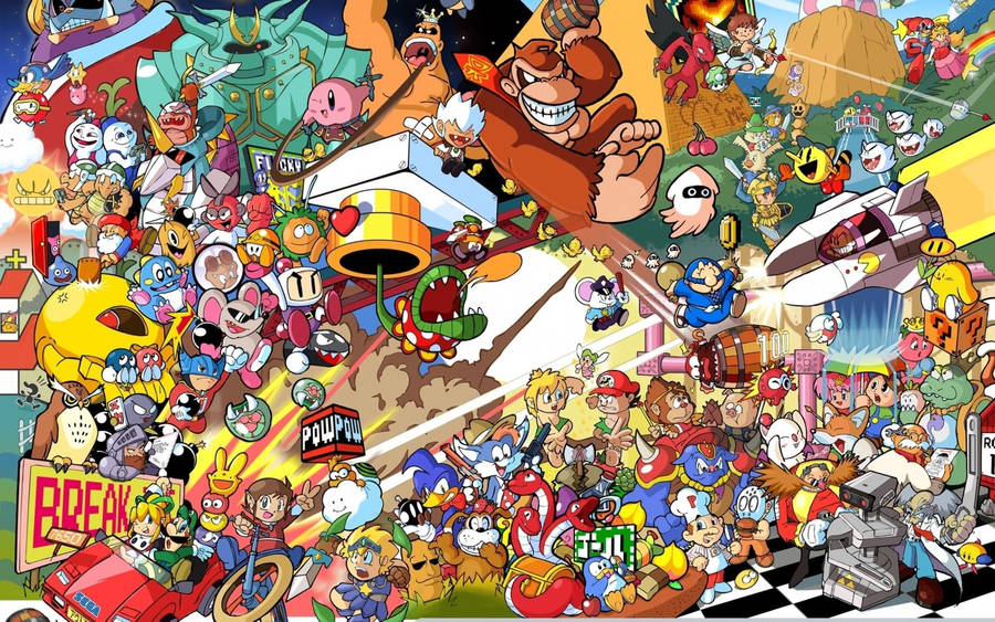 Super Smash Bros Ultimate Cute Arcade Wallpaper
