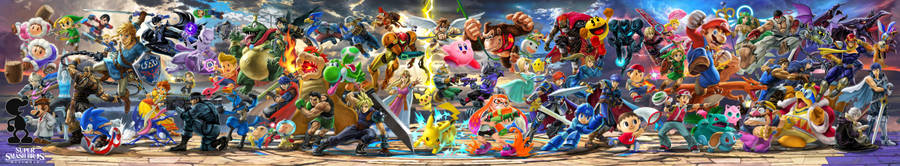 Super Smash Bros Ultimate Wide Banner Wallpaper